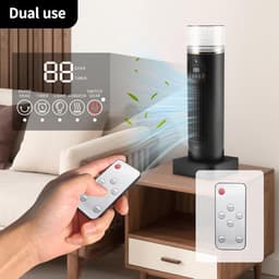 Mobiele Mini Airconditioning – Draadloze Luchtkoeler met Bevochtiger – 6 Windstanden – 100 ml Watertank – Afstandsbediening – 6 Uurs Timer – Stil & Draagbaar — thumbnail 4