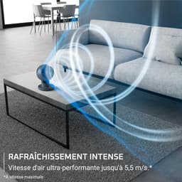 Tafelventilator stil - compacte ventilator met 12 snelheden - oscillerend - timer 12 uur - blauwe ventilator — thumbnail 4