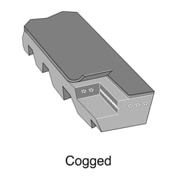 Vervangende Riem - Aangedreven Riem - Hout Zagen - Tandwiel Riem - 34 1/2" - Zwart — thumbnail 5