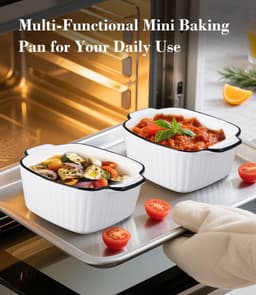 Omgoods - Set van 4 Keramische Bakschalen - 400 ml, Geschikt voor Oven en Magnetron — thumbnail 5