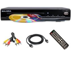 Salora DVDPLAYER33 - DVD speler met HDMI - Full HD - Speelt DVD, CD & VCD - USB voor films en foto's - Incl. afstandsbediening - Zwart