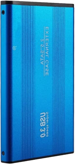 Externe Harde Schijf - Draagbare Opslag - Bestanden Opslaan - Supersnelle USB 3.0 - 2 TB - Blauw — thumbnail 1