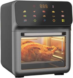 Heteluchtoven - Airfryer Oven - Gelijkmatig Koken - Verbeterde Luchtstroom - 15 liter - Zwart — thumbnail 1
