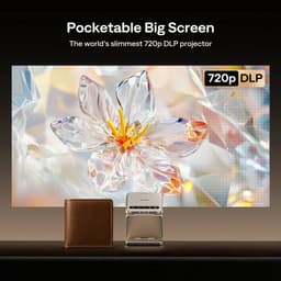 Aurzen ZIP Titanium Gold 4-in-1 bundel – Draagbare Tri-fold Mini Beamer – 720p HD – 100 ANSI – Bluetooth 5.4 – 5000 mAh – tot 120 Inch — thumbnail 5
