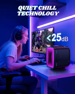 Zerova Mini koelkast - Minibar - Mini Koelkasten - Koelen en Verwarmen - 4L Inhoud - 7 LED-Lichtmodi - AC/DC - Stil - Zwart — thumbnail 4