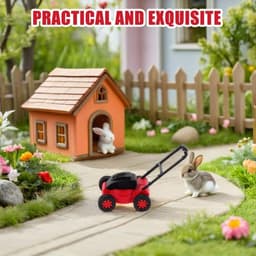 Miniatuur Grasmaaier - Realistisch Tuingereedschap - Poppenhuisdecoratie - Micro Landschapsaccessoire - Compact en Aanpasbaar - Gedetailleerd Figuur — thumbnail 4
