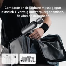Thuys - Massage Gun met Warmte & Koeling – 6 Snelheden – 10 mm Diepe Massage – 60W – USB-C – 10 Min. Auto-Uitschakeling – Zwart — thumbnail 3