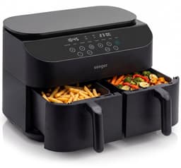 Seeger TwoFry Dubbele Airfryer XXL - 10 Liter - 40°C tot 230°C - 8 Programma's - Sync en Match - PFAS-vrij - 2 Lades — thumbnail 1