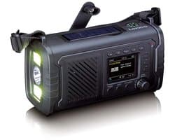 Lenco Noodradio - Noodradio Solar Opwindbaar - met DAB+/FM - 10.000 mAh Batterij - Zwart