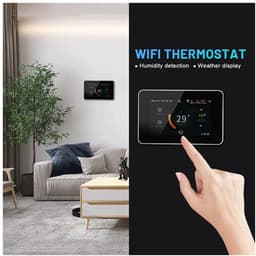 Digitale Thermostaat - Slimme Regelaar Vloerverwarming - Energie Besparen - Met CO2 Sensor - 60 mm Montagegat - Wit — thumbnail 3