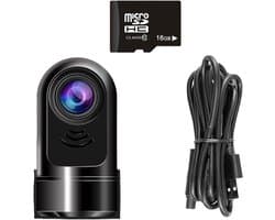 360 Graden Videorecorder - Zwart - Eén Maat - Draaibare Dashcam met Voor- en Achteraanzicht - Voor Auto's