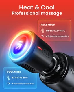 Massage Gun - Spierherstel Apparaat - Spierontspanning Na Sport - Verwarmen En Koelen - 0.7kg Lichtgewicht - Zwart — thumbnail 5