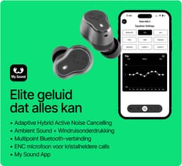 Fresh 'n Rebel Twins Elite 2 - Krachtige Bluetooth Oordopjes met Hybride Actieve Noise Cancelling - 47 uur Speeltijd - Multipoint verbinding - Draadloos en Waterdicht (IPX4) (Storm Grey) — thumbnail 4