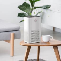 Luchtreiniger - Air cleaner - Airpurifier - Air purifier met HEPA CADR Filter - 225m ³/u tot 24 m² - LED-display - ABS en PP - ≤ 60dB - 25W - Wit — thumbnail 1