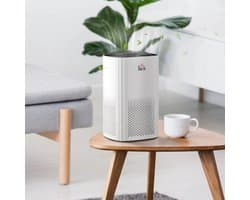 Luchtreiniger - Air cleaner - Airpurifier - Air purifier met HEPA CADR Filter - 225m ³/u tot 24 m² - LED-display - ABS en PP - ≤ 60dB - 25W - Wit