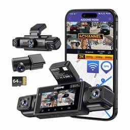 [World first Apple Find My Dashcam] AZDOME M350 4-kanaals 360 volledig zicht Dashcam werkt met Apple Find My Dashcam voor 2,5K, 1080P achterkamera links en rechts voor auto's, IR-nachtzicht ingebouwde GPS met Find My spraakbesturing, 5G wifi, supercondens — thumbnail 1