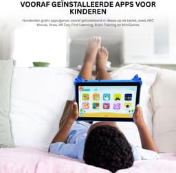 Kindertablet Vanaf 3 Jaar - Tablet Kinderen - Kinderspeelgoed - Blauw — thumbnail 2