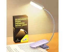 Oplaadbare Leeslamp Clip-On met 16 LED, 160 uur Batterijduur, 3 Kleuren en 5 Helderheidsniveaus