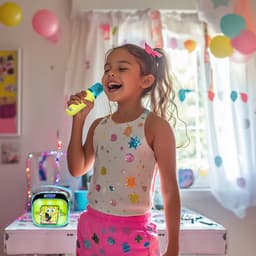 Sponge Bob - karaoke set voor kinderen - draadloze microfoon en speaker - met lichteffecten - stemvervorming — thumbnail 3