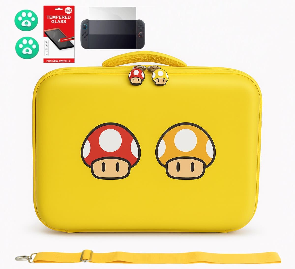 GadgetsMania Opbergtas Geschikt voor Nintendo Switch 2 – Schokbestendige Hard Case – Inclusief Screenprotector & Thumb Grips - Beschermhoes – Koffer voor Nintendo Console en Accessoires — afbeelding 1