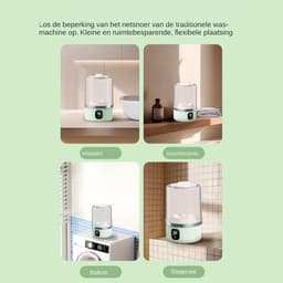 Mini wasmachine-kleine wasmachine-camping wasmachine-Kleine wasmachine - Mini-wasmachine voor ondergoed - Oplaadapparaat voor babykleding, handdoeken, sokken en delicate kleding - Groen - 11x11x17cm — thumbnail 3