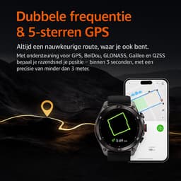 Royal Empire GPS Smartwatch Heren – 1.43" AMOLED – Belfunctie & App-meldingen – 5ATM Waterdicht – Hartslag, SpO2, Stappenteller – 200+ Sportmodi – RVS + TPU Band – Zilver — thumbnail 4