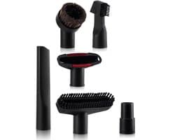OIMG Stofzuiger Zuigmond Set - 6 Stuks - geschikt voor Miele，Philips，AEG，Karcher，Bosch，Numatic，Nilfisk - spleetzuigmond - Universeel Opzetstuk - zwart