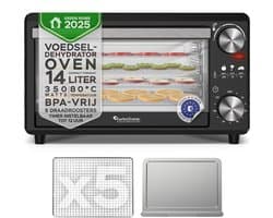 TurboTronic FD14 Voedseldroger - Droogoven - 14 Liter - Zwart