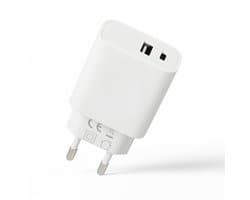 Snellader USB A & USB C - Oplader met Dubbele Uitgang - Fast Charger 10 W - Soundlogic