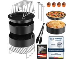 UNBOX Ronde Airfryer Accessoires - Geschikt voor Philips Airfryer 4,2L - Tomado - Princess - Inclusief Airfryer Siliconen Bakje & Nederlands E-Book