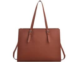 Handtas-dames-shopper-large-bruin-groot-laptop-tas-elegant-leer-schouder-tas-voor-kantoor-werk-school