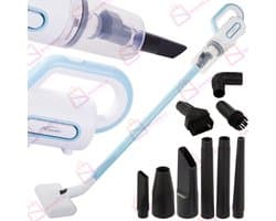 Upright Handstofzuiger 800W – Zakloos & Krachtig – kruimeldief – 6 Opzetstukken – Compacte Handstofzuiger voor Huis & Auto – hand stofzuiger – steelstofzuiger – steel stofzuiger – 58023