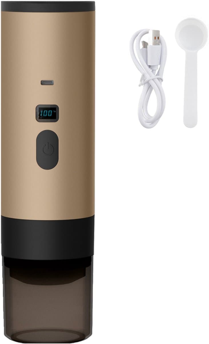 Draagbare capsule - koffiezetapparaat - 23,5 * 6,5 * 6,5 cm - Koffiezetapparaat voor thuis - Koffiezetapparaat voor buiten en op reis - 3-in-1 draagbaar koffiezetapparaat - Capaciteit 90 ml - Geschikt voor kantoor, kamperen, reizen, enz. — afbeelding 1