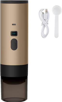 Draagbare capsule - koffiezetapparaat - 23,5 * 6,5 * 6,5 cm - Koffiezetapparaat voor thuis - Koffiezetapparaat voor buiten en op reis - 3-in-1 draagbaar koffiezetapparaat - Capaciteit 90 ml - Geschikt voor kantoor, kamperen, reizen, enz. — thumbnail 1