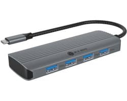 ICY BOX IB-DK4022a-CPD Bedraad USB 3.2 Gen 1 (3.1 Gen 1) Type-C Aluminium, Zilver