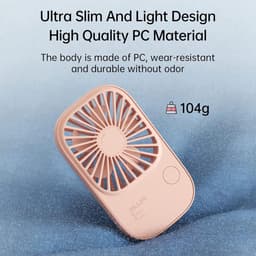 Mini Draagbare Ventilator - USB Oplaadbare Wimperventilator met 3 Snelheden - Ideaal voor Kantoor, Reizen en Make-up — thumbnail 4