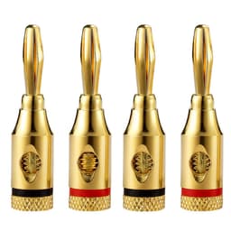 Banaanstekker – Gold plated – 24k Verguld – 4mm – Hoogwaardige Luidsprekerstekkers – 4 Stuks — thumbnail 1