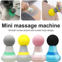Mini spiermassager Spierontspanning USB oplaadbaar 6 snelheden draagbare vibratiemassager voor nek, schouders en rug — thumbnail 2