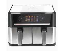 airfryer – 12Liter – 2800W – Heteluchtfriteuse – Dubbele Airfryer – 10 Programma’s – PFAS-Vrij – Royal Swiss®