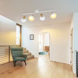 Vintage plafondverlichting met 4 draaibare lampen - Witte lamp voor woonkamer, gang en slaapkamer — thumbnail 3