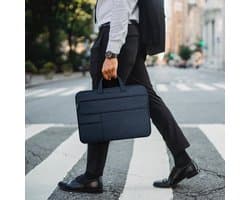 14 Inch Laptop Sleeve Case Geschikt voor Chromebook Notebook 14", Slanke Waterdichte Computer Draagtas Beschermende Gevoerde Cover met Accessoires Tas voor Vrouwen Mannen, Marineblauw