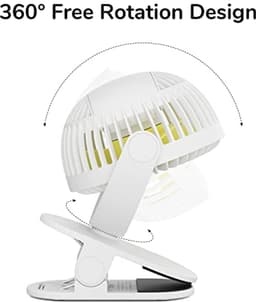 Draagbare Clip-on Ventilator voor Kinderen en Volwassenen - 4000 mAh Oplaadbaar met 4 Snelheden — thumbnail 4