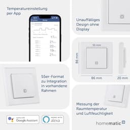 Draadloze Temperatuur- en Luchtvochtigheidssensor voor Slimme Huizen – Geschikt voor Radiatorthermostaten en Vloerverwarmingsregelaars, Werkt met Alexa — thumbnail 2