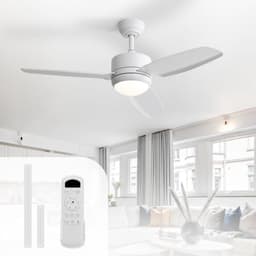 Plafondventilator met verlichting en afstandsbediening - 117 cm, DC, timer, 6 snelheden, stille ventilator voor slaapkamer en woonkamer — thumbnail 2