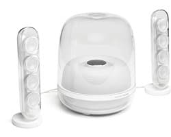 Bluetooth Speaker Systeem met Unieke Geluidskwaliteit en Sculpturaal Design