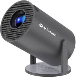 Minolux® Premium Black Mini Beamer-model 2025 – Smart Projector met Netflix, YouTube, Disney+, Appstore. – WiFi, Bluetooth, Screen Mirroring – Home Cinema - 4k - Beamer - Inclusief Hdmi kabel & speaker - IOS & Android - Zwart — thumbnail 1
