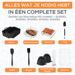 Nevana Airfryer Accessoires - Pizza pan - Spiesrek - Rooster - Heteluchtfriteuse Accessoires Set - Geschikt voor alle Airfryers XL en XXL - Rechthoekvorm — thumbnail 2