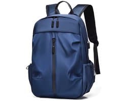 Waterdichte Rugzak Laptop 15,6″ – USB Oplaadpoort, Casual Sport & Reizen – Werk & School - Blauw