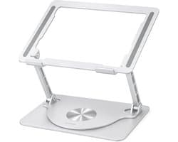 Sounix Laptop standaard - Aluminium - 360* Draaibaar - Universeel 10 tot 16 inch - Alle laptops - Ergonomisch - Zilver