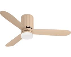 CREATE - Stille plafondventilator 40W Ø132 cm met LED-verlichting - Zand - WIND CALM SCULPT — afbeelding 1